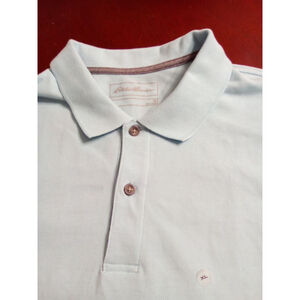 Men's Eddie Bauer Polo Shirt XL Light Blue